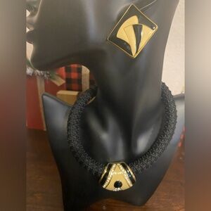 NWT Beautiful NORDSTROM Three Black, Gold With Swarovski Crystals Set